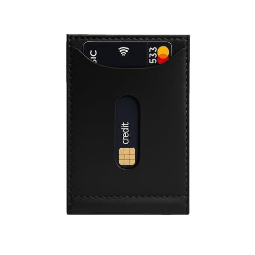 D-RUSH Slim Herren-Geldbörse aus Kunstleder, Kreditkartenhalter, Banknotenclip aus gebogenem Metall, sicherer Magnetverschluss, Schwarz , PORTAFOGLIO 11 X 8 X 1,5 CM, Für Kreditkarten und Banknoten D-RUSH Slim Herren-Geldbörse aus Kunstleder, Kreditkartenhalter, Banknotenclip aus gebogenem Metall, sicherer Magnetverschluss, Schwarz , PORTAFOGLIO 11 X 8 X 1,5 CM, Für Kreditkarten und Banknoten von D-RUSH