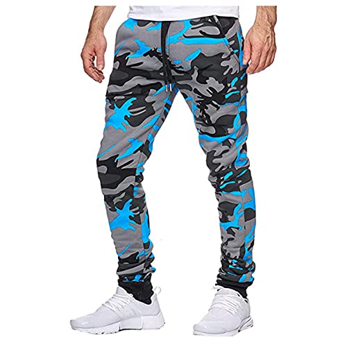 D-Rings Herren Camouflage Print Shot Sport Jogging Fitness Freizeithose Sporthose Trainingshose Jogger Army Camo Cargohose Fitnesshose Freizeithosen von HizoeChu