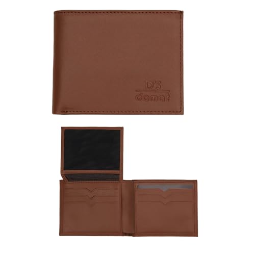 D'S DAMAT Echtleder Geldbörse Herren Geschenkbox, 14 Fächer, Geldbeutel Herren Klein, Hochwertig Portemonnaie Herren, Elegant Brieftasche Herren, Leather Slim Wallets Men, Kartenetui, Hellbraun von D'S DAMAT