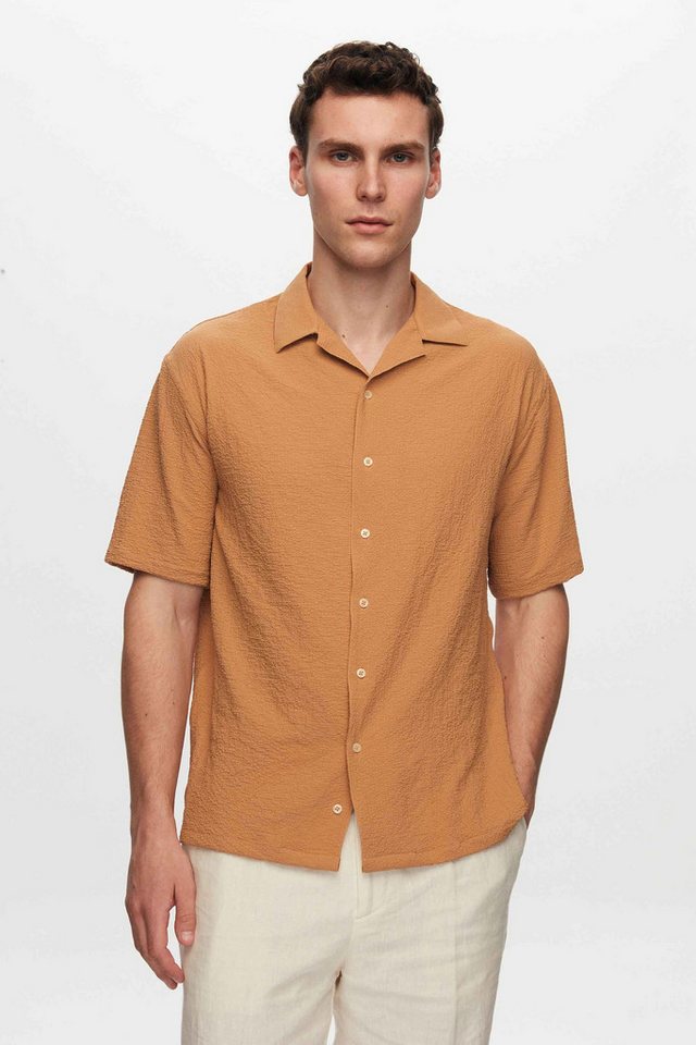 D'S DAMAT Langarmhemd Ds Damat – Entspanntes, knitterfreies Seersucker-Hemd mit kurzen Ärmel von D'S DAMAT