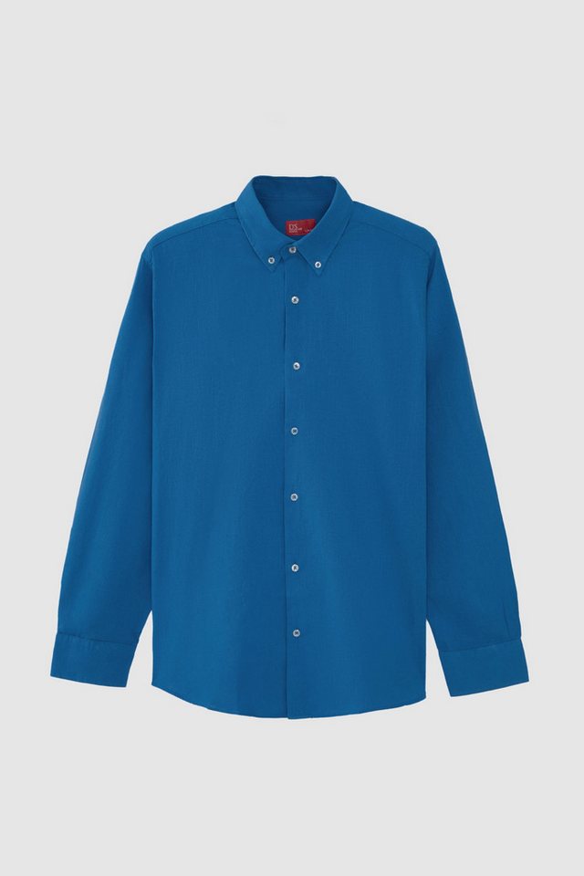 D'S DAMAT Leinenhemd Ds Damat Comfort Button-Down-Kragen Entspannter Schnitt Leinenoptik 10 von D'S DAMAT