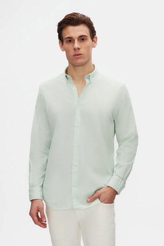 D'S DAMAT Leinenhemd Ds Damat Comfort Button-Down-Kragen Entspannter Schnitt Leinenoptik 10 von D'S DAMAT