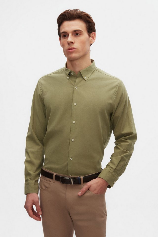 D'S DAMAT Leinenhemd Ds Damat Comfort Button-Down-Kragen Entspannter Schnitt Leinenoptik 10 von D'S DAMAT