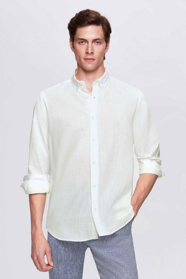 D'S DAMAT Leinenhemd Ds Damat Comfort Button-Down-Kragen Entspannter Schnitt Leinenoptik 10 von D'S DAMAT