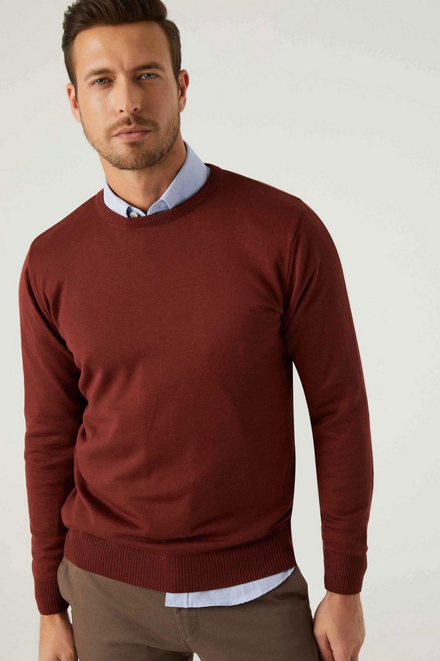 D'S DAMAT Polokragenpullover Ds Damat – Nicht fusselnder Strickpullover mit Rundhalsausschnitt und von D'S DAMAT