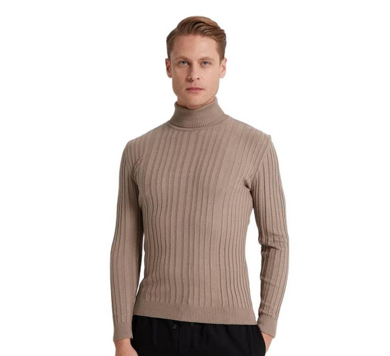 D'S DAMAT Polokragenpullover Ds Damat Slim Fit Rollkragenpullover aus schnurgebundener Baumwollmisc von D'S DAMAT