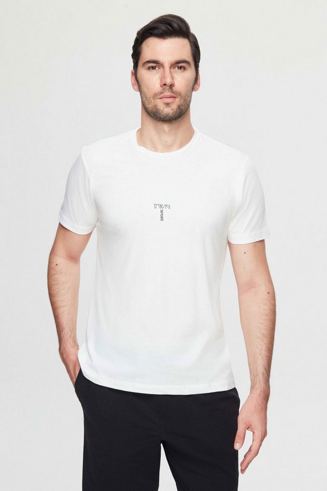 D'S DAMAT T-Shirt Twn – T-Shirt aus 100 % Baumwolle mit normaler Passform von D'S DAMAT
