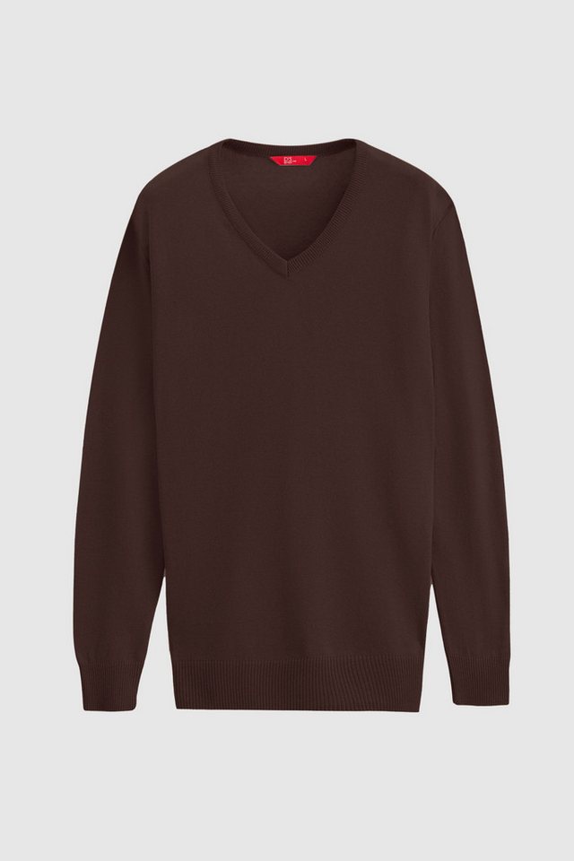 D'S DAMAT V-Ausschnitt-Pullover Ds Damat Strickpullover mit normaler Passform, schlichtem V-Ausschnitt von D'S DAMAT