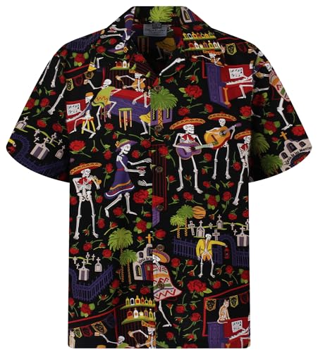 D&C David Carey Hawaiihemd, Skelett New, schwarz, L D&C David Carey Hawaiihemd, Skelett New, schwarz, L von David Carey Originals