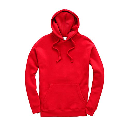 D&H CLOTHING UK Premium Unisex Premium XS 6XL Pullover Schwerer Mischpulli mit Kapuze Fleecepullover Work Wear Sweatshirt Hoodies Top Uni BNW Unisex Rot von D&H CLOTHING UK