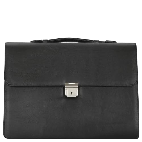 D&N Business Line Aktentasche, 36 cm, 6L, Schwarz von D & N