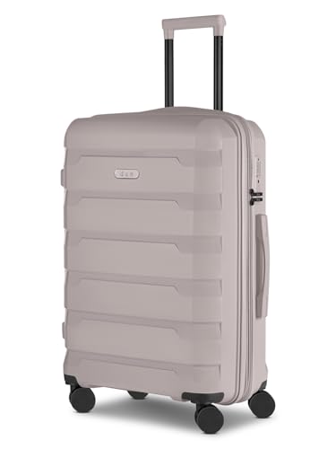D & N Check-in Koffer für Damen und Herren | mittelgroßer Trolley 43 x 25 x 66 cm aus hochwertigem, stoßfestem ABS Material | Erweiterbar & TSA Schloss| South Dakota Serie von D & N