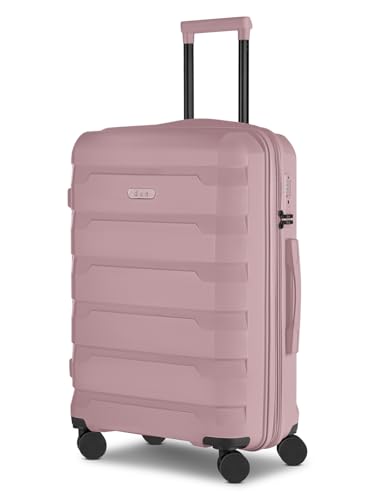 D & N Check-in Koffer für Damen und Herren | mittelgroßer Trolley 43 x 25 x 66 cm aus hochwertigem, stoßfestem ABS Material | Erweiterbar & TSA Schloss| South Dakota Serie von D & N