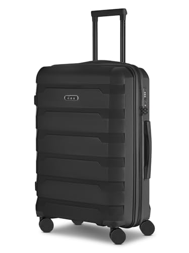 D & N Check-in Koffer für Damen und Herren | mittelgroßer Trolley 43 x 25 x 66 cm aus hochwertigem, stoßfestem ABS Material | Erweiterbar & TSA Schloss| South Dakota Serie von D & N