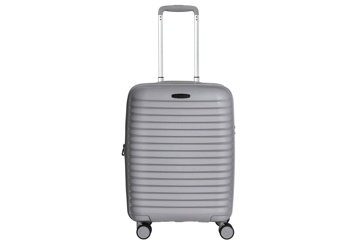 D&N Handgepäck-Trolley Travel Line 4500+ - 4-Rollen-Kabinentrolley S 55 cm erw. (grau), 4 Rollen Rollen von D&N