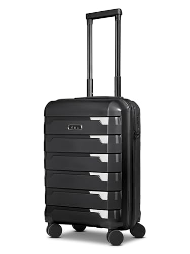 D & N Kabinen-Koffer für Damen und Herren | Kleiner Cabin-Trolley 35 x 23 x 56 cm aus hochwertigem, stoßfestem ABS Material | Erweiterbar & TSA Schloss| South Dakota Serie von D & N