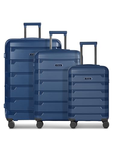 D & N Koffer-Set 3-teilig für Damen und Herren | Reise-Trolleys 48 x 30 x 76 cm aus hochwertigem, stoßfestem ABS Material | Erweiterbar & TSA Schloss| South Dakota Serie von D & N