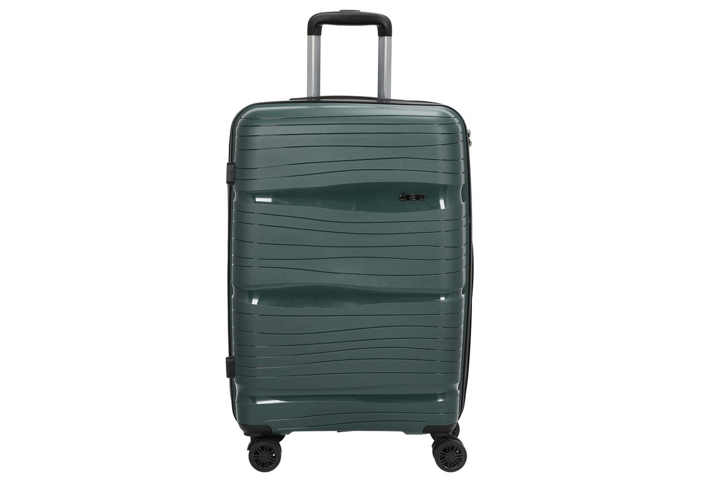 D&N Koffer Travel Line 4300 - 4-Rollen-Trolley M 66 cm (dunkelgrün), 4 Rollen Rollen von D&N