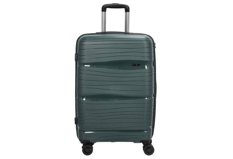 D&N Koffer Travel Line 4300 - 4-Rollen-Trolley M 66 cm (dunkelgrün), 4 Rollen Rollen von D&N