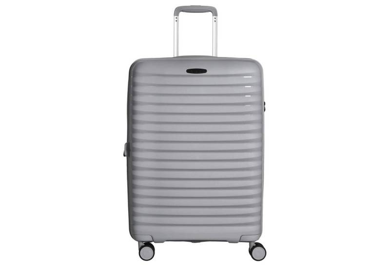 D&N Koffer Travel Line 4500+ - 4-Rollen-Trolley M 65 cm erw. (grau), 4 Rollen Rollen von D&N