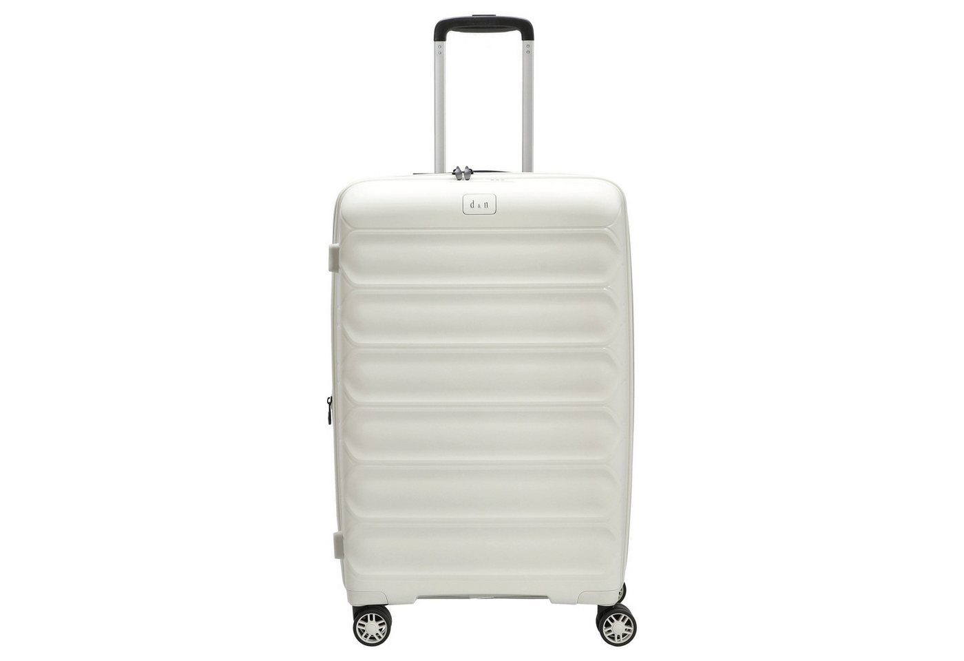 D&N Koffer Travel Line 4700+ - 4-Rollen-Trolley M 68 cm erw. (cream white), 4 Rollen Rollen von D&N