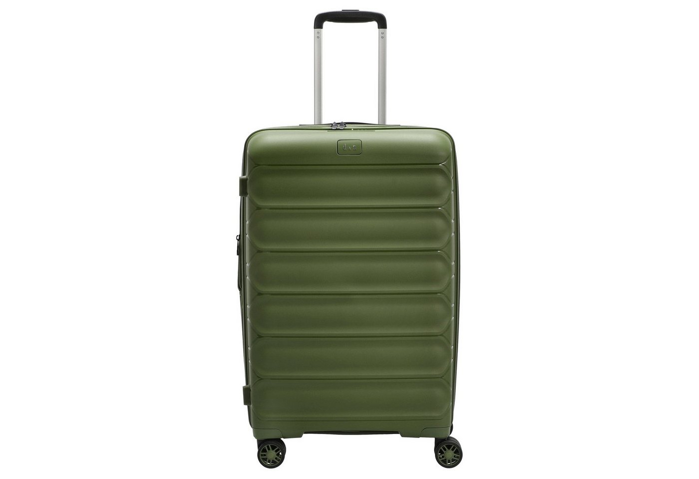 D&N Koffer Travel Line 4700+ - 4-Rollen-Trolley M 68 cm erw. (olive green), 4 Rollen Rollen von D&N