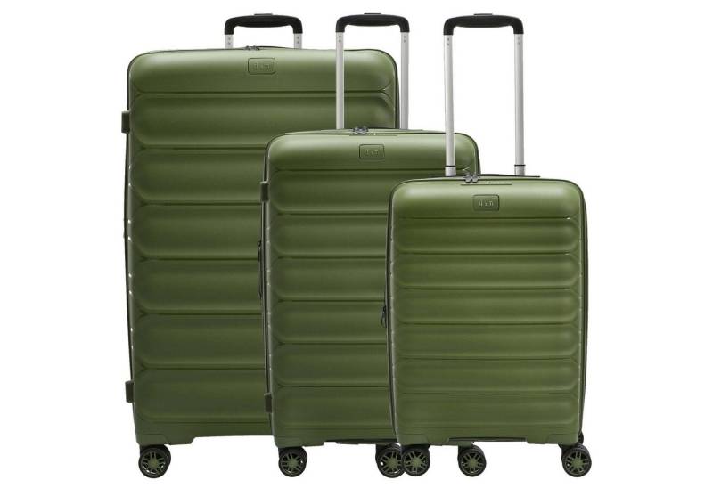 D&N Kofferset Travel Line 4700+ - Trolley-Set 3tlg. (schwarz), 4 Rollen Rollen, (1 tlg) von D&N