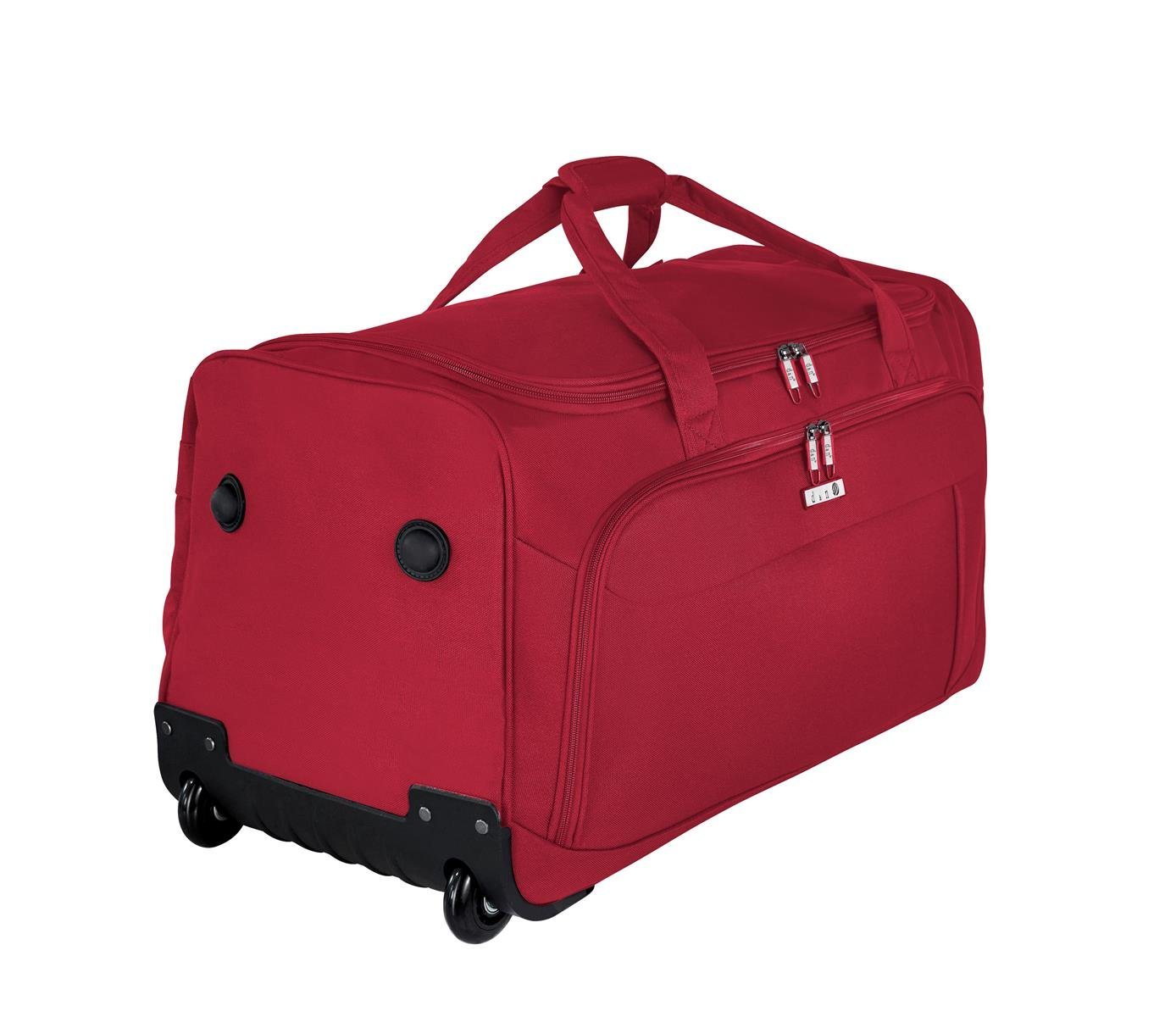 D&N Reisetasche mittelgroße rote Rollentasche Reisetasche mit Räder Trolleytasche D&N Reisetasche mittelgroße rote Rollentasche Reisetasche mit Räder Trolleytasche von D&N