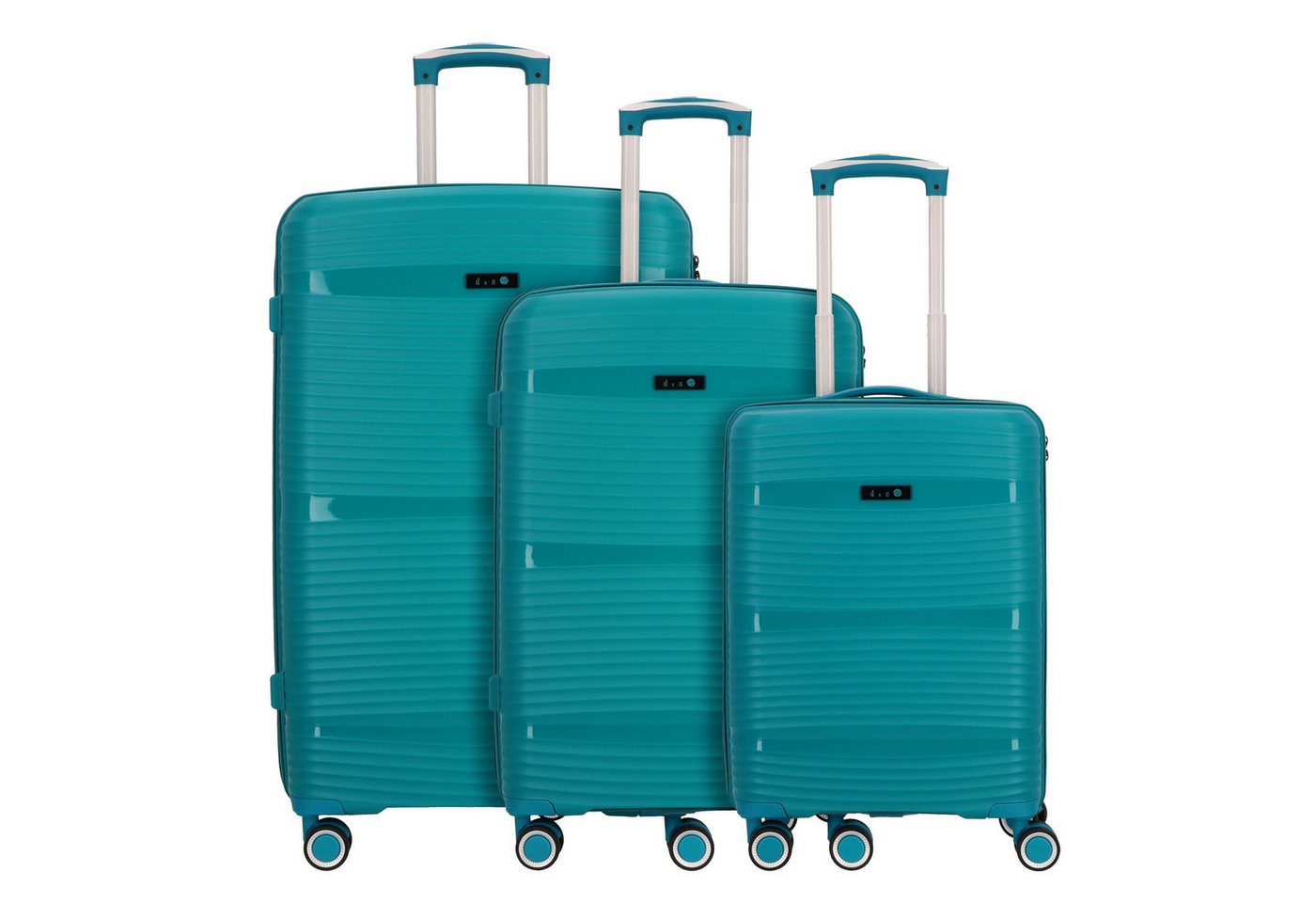 D&N Trolleyset Travel Line 4200, 4 Rollen, (3-teilig, 3 tlg), Polycarbonat von D&N