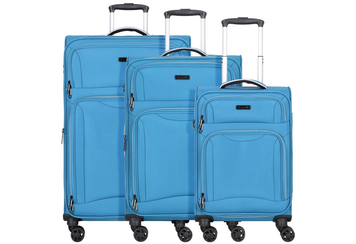 D&N Trolleyset Travel Line 9204, 4 Rollen, (3-teilig, 3 tlg), Polyester von D&N