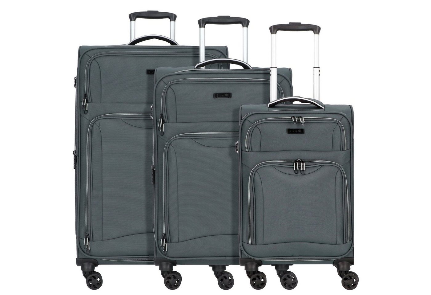 D&N Trolleyset Travel Line 9204, 4 Rollen, (3-teilig, 3 tlg), Polyester von D&N