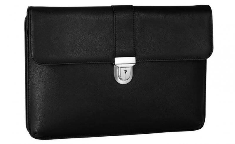 D&N - d&n Schreibmappe echt Leder schwarz Schwarz von D&N