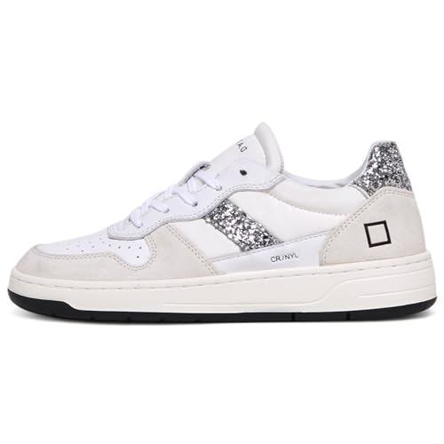 D.A.T.E. Court 2.0 Nylon White-Glitter, Weiß Silber, 41 EU von D.A.T.E.