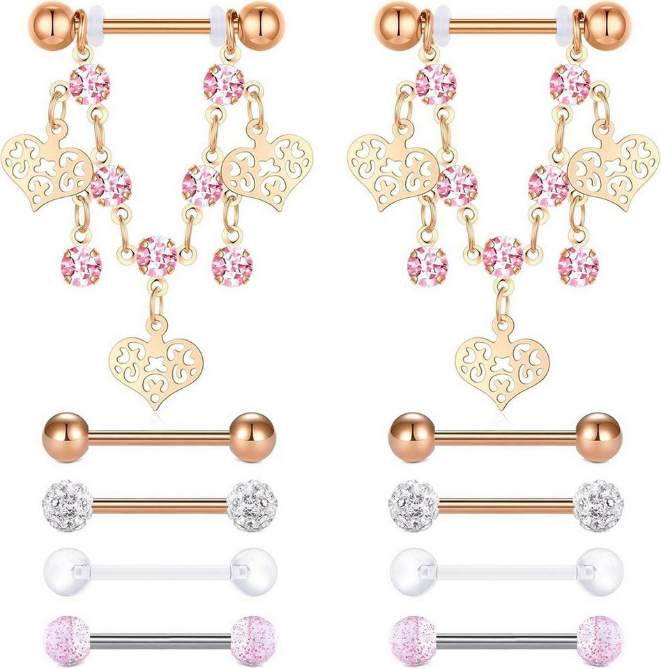 D.Bella Brustwarzenpiercing 14G Chirurgenstahl Brustwarzenpiercing Set Schwarz 10er Pack D.Bella Brustwarzenpiercing 14G Chirurgenstahl Brustwarzenpiercing Set Schwarz 10er Pack von D.Bella