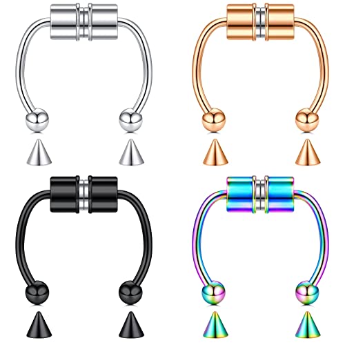 D.Bella Fake Septum Nose Ring - Non Piercing Septum Rings: Magnet Nose Ring for Women & Men von D.Bella