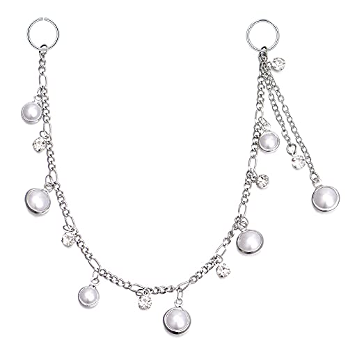 D.Bella Kette von Nase zu Ohr,Gefälschte Nasen-Ring-Kette Ohrring Piercing Fakepircings Nase Fake Septum Nose Ring Frauen-Körper-Schmuck von D.Bella
