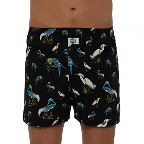 D.E.A.L International Boxershorts Blau Vogel Motiv Größe S von D.E.A.L International