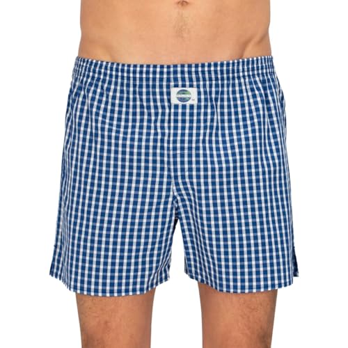 D.E.A.L International Boxershorts Blau kariert Größe S von D.E.A.L International