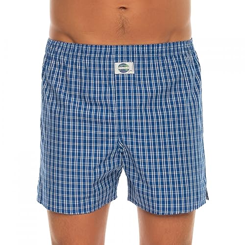 D.E.A.L International Boxershorts Blau kariert Größe S von D.E.A.L International