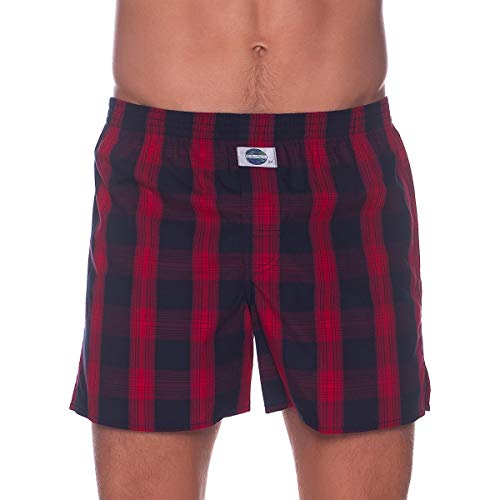 D.E.A.L International Boxershorts Blau kariert Größe S von D.E.A.L International