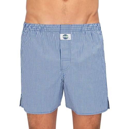 D.E.A.L International Boxershorts Blau kariert Größe XL von D.E.A.L International