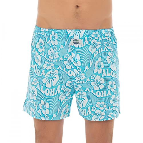 D.E.A.L International Boxershorts Blau mit All-Over Print Größe M von D.E.A.L International
