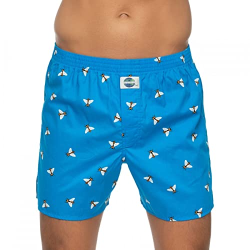 D.E.A.L International Boxershorts Blau mit Bienen Größe XS von D.E.A.L International