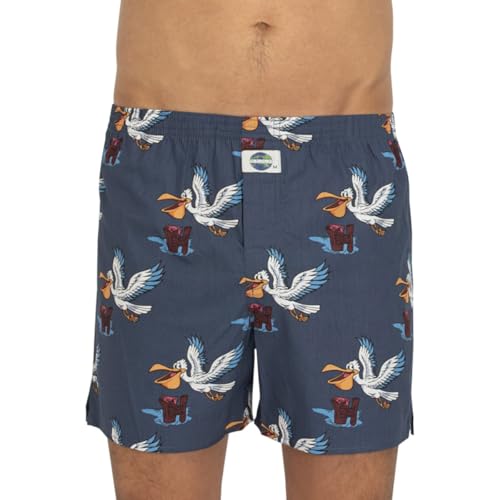D.E.A.L International Boxershorts Blau mit Motiv Größe L von D.E.A.L International