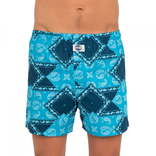D.E.A.L International Boxershorts Blau mit Paisley Größe XL von D.E.A.L International