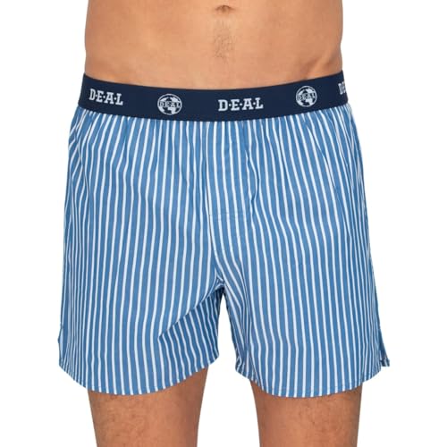 D.E.A.L International Boxershorts Blau & Weiß gestreift Größe XL von D.E.A.L International