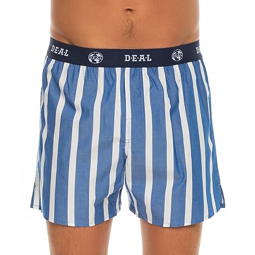 D.E.A.L International Boxershorts Blau & Weiß gestreift Größe XL von D.E.A.L International