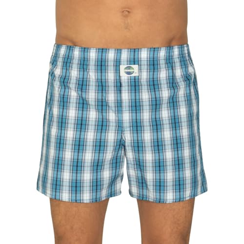 D.E.A.L International Boxershorts Grün & Blau kariert Größe L von D.E.A.L International