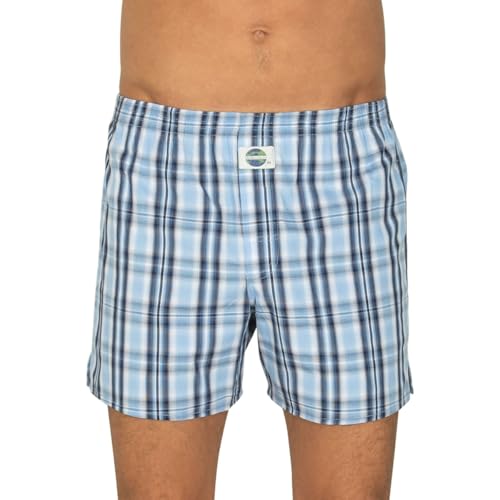 D.E.A.L International Boxershorts Hellblau & Weiß kariert Größe XL von D.E.A.L International