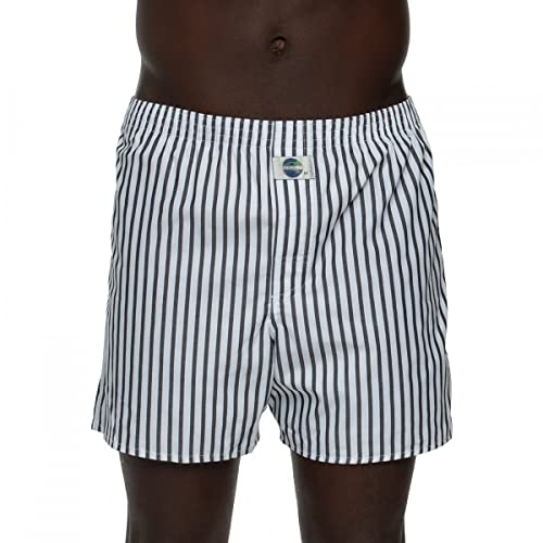 D.E.A.L International Boxershorts Weiß & Grau gestreift Größe S von D.E.A.L International
